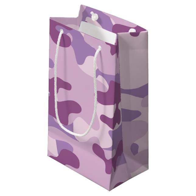 Bolsa De Regalo Pequeña Diseño púrpura de Camo (Angulo Anverso)