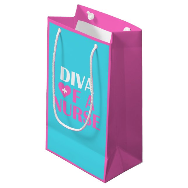 BOLSA DE REGALO PEQUEÑA "DIVA DE UNA ENFERMERA" (Angulo Anverso)
