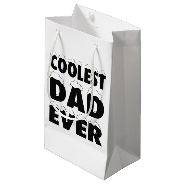 Bolsa De Regalo Pequeña Divertido Día del Padre más frío de todos los tiem (Angulo Anverso)