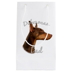 Bolsa De Regalo Pequeña Doberman Pinscher (rojo) Papá 2