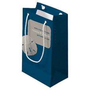 Bolsa De Regalo Pequeña Dólar de arena, Favor de la Boda Ocean Blue Beach