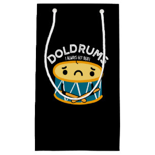 Bolsa De Regalo Pequeña Doldrums Funny Sad Drummer Pun Dark BG