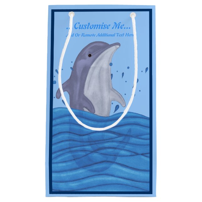 Bolsa De Regalo Pequeña Dolphin Splash (Anverso)