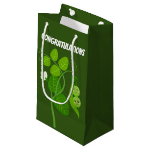Bolsa De Regalo Pequeña Dos guisantes en un pod felicitaciones
