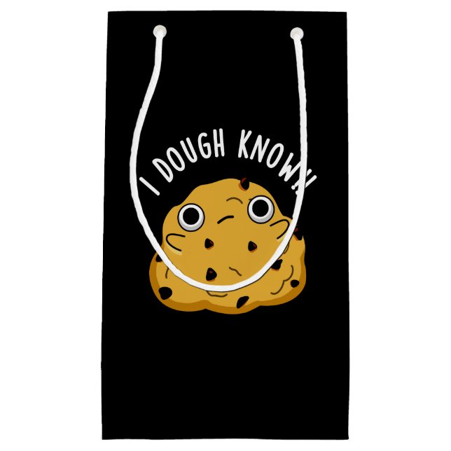 Bolsa De Regalo Pequeña Dough Know Funny Baking Pun Dark BG (Anverso)