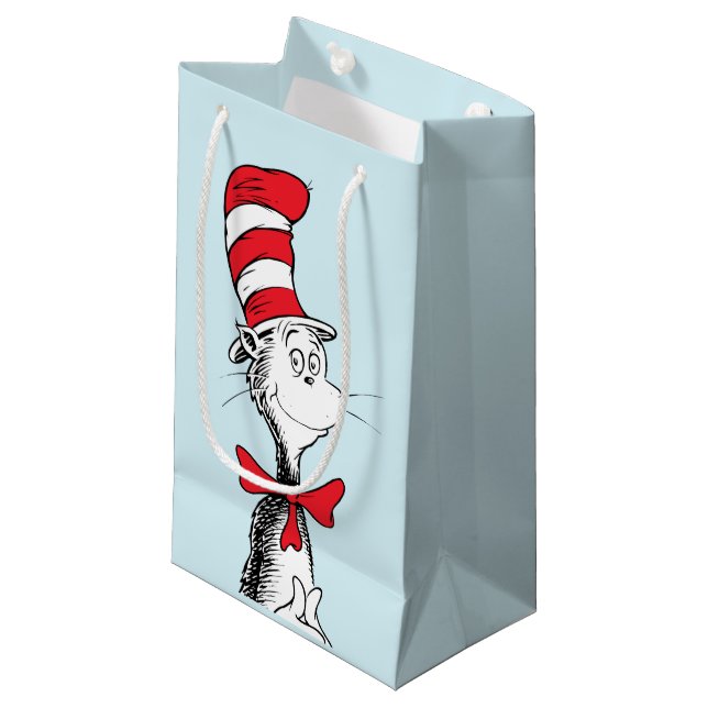 Bolsa De Regalo Pequeña Dr. Seuss: Gato en el Gorra de pie (Angulo Anverso)