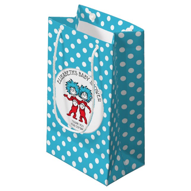 Bolsa De Regalo Pequeña Dr. Seuss Thing One Thing Two | Baby Shower de gem (Angulo Anverso)