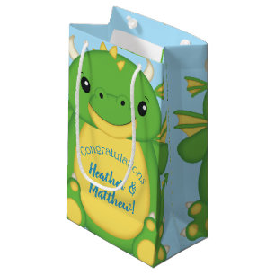 Bolsa De Regalo Pequeña Dragon Baby Shower Blue