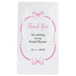 Bolsa De Regalo Pequeña Ducha de novia de cinta rosa