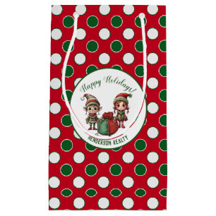 Bolsa De Regalo Pequeña Duendes de Navidad Negocio personalizado de vacaci