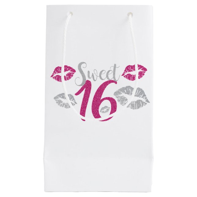Bolsa De Regalo Pequeña Dulce 16 Fiesta (Anverso)