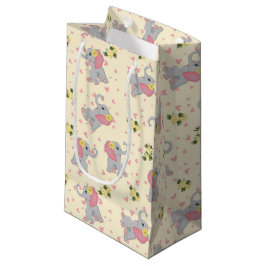 Bolsa De Regalo Pequeña Dulce Elefante de cacahuete Floral acuática