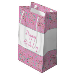 Bolsa De Regalo Pequeña Dulce Rosa Y Patterada