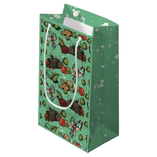 Bolsa De Regalo Pequeña Dulces Navideños - Menta (Color) (Angulo Anverso)