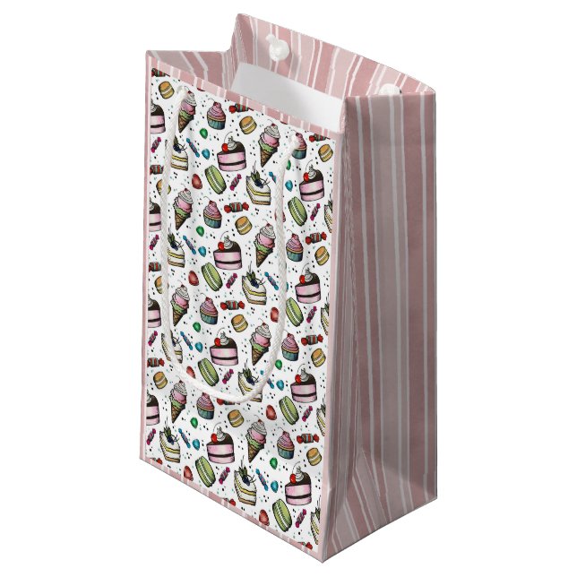Bolsa De Regalo Pequeña Dulces Retro - Blanco (Angulo Anverso)
