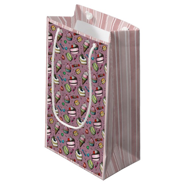 Bolsa De Regalo Pequeña Dulces Retro - Rosa (Angulo Anverso)