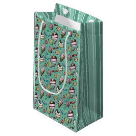 Bolsa De Regalo Pequeña Dulces Retro - Turquesa