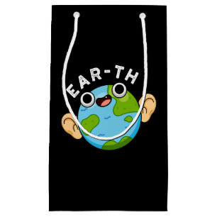 Bolsa De Regalo Pequeña Ear-th Funny Earth Pun Dark BG