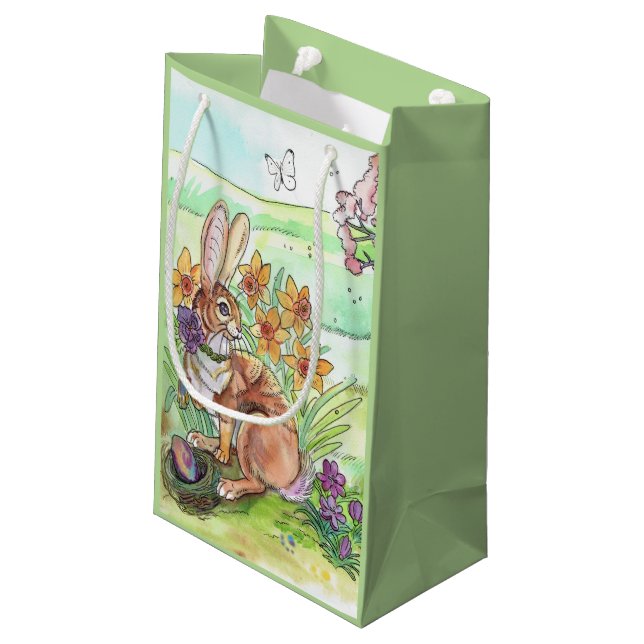 Bolsa De Regalo Pequeña Easter Bunny Spring (Angulo reverso)