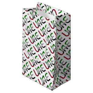 Bolsa De Regalo Pequeña EAU Tipografía de colores de bandera de Emiratos Á