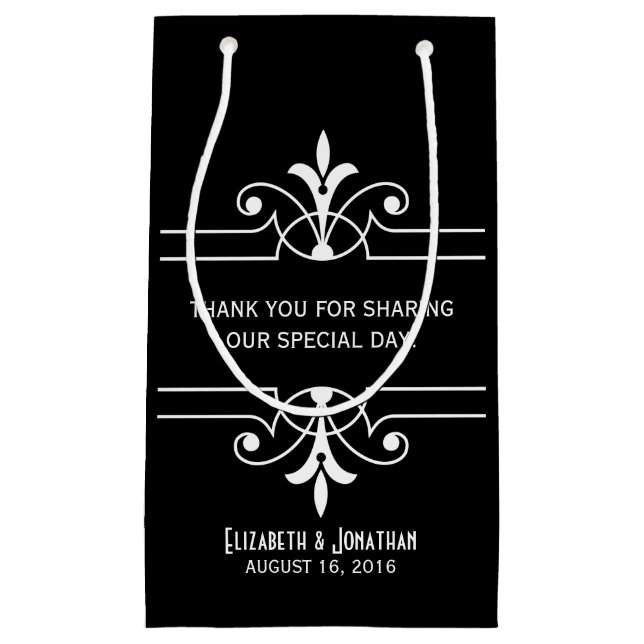 Bolsa De Regalo Pequeña Ebony Fancy Ornamental Gift Bag (Anverso)