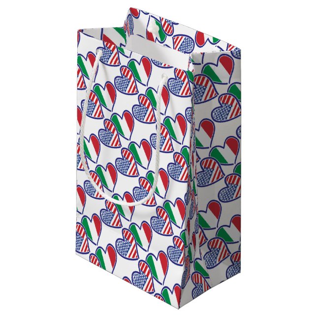 Bolsa De Regalo Pequeña EE.UU.—Italia-amor (Angulo Anverso)
