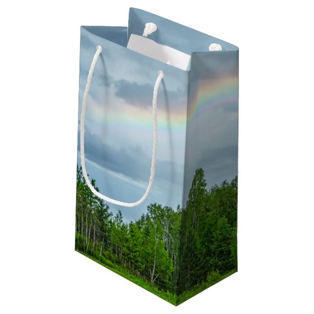 Bolsa De Regalo Pequeña EE. UU., Minnesota. Pradera verde con flores silve (Angulo reverso)