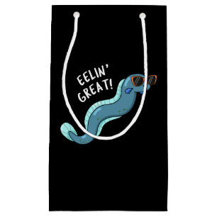 Bolsa De Regalo Pequeña Eelin Great Funny Slippery Eel Pun Dark BG