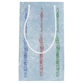 Bolsa De Regalo Pequeña Efecto texturizado rojo azulverde del dibujo