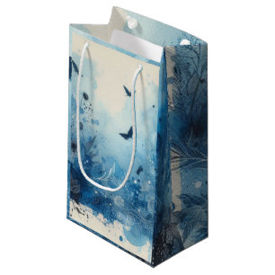 Bolsa De Regalo Pequeña Efímera de Acuarela Azul