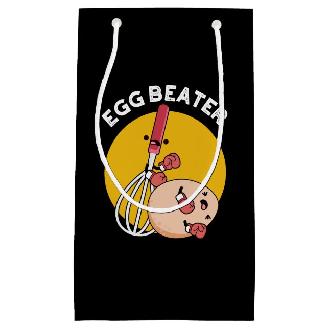 Bolsa De Regalo Pequeña Egg Beater Gracioso Boxing Pun Dark BG (Anverso)
