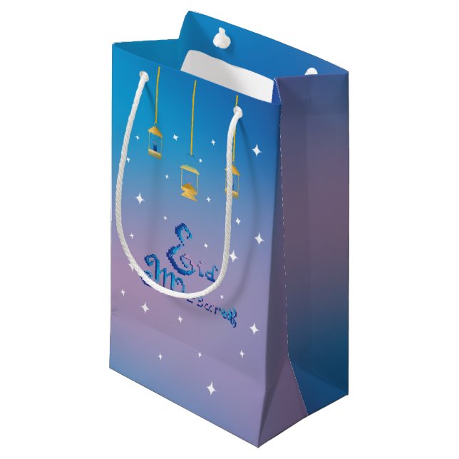 Bolsa De Regalo Pequeña Eid Mubarak (Angulo Anverso)