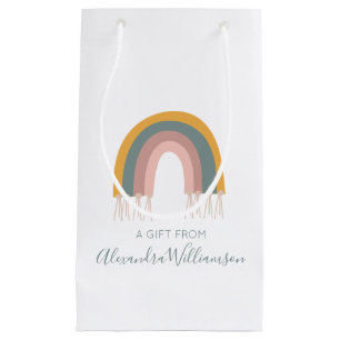 Bolsa De Regalo Pequeña El arcoiris de Boho lindo regalo de lo personaliza