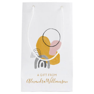 Bolsa De Regalo Pequeña El arte abstracto en amarillo personalizado como u