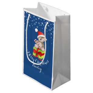 Bolsa De Regalo Pequeña El arte lindo del oso de koala nombró navidad