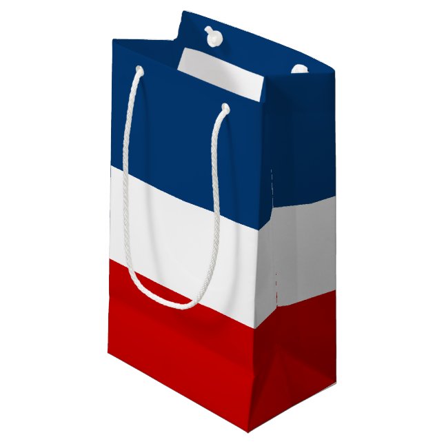 Bolsa De Regalo Pequeña El bolso blanco y azul rojo del regalo - pequeño, (Angulo Anverso)