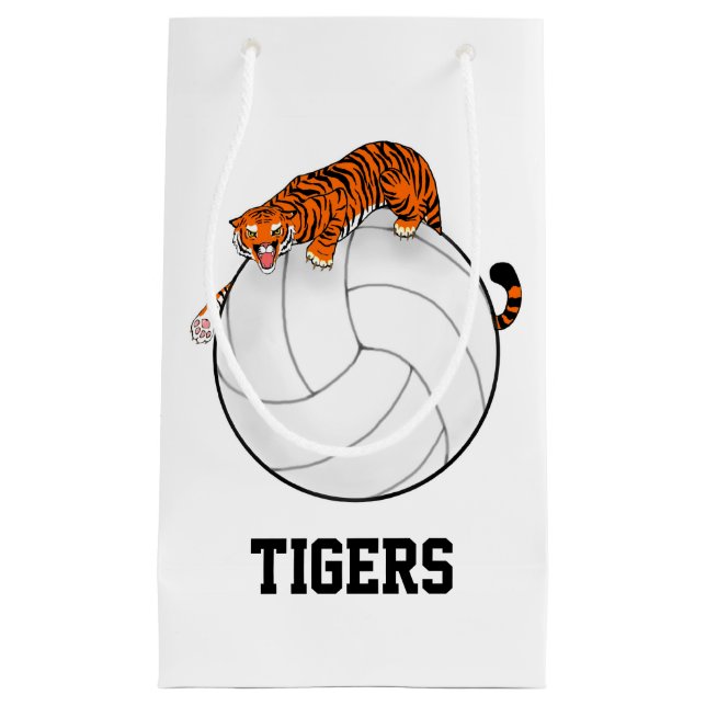 Bolsa De Regalo Pequeña el bolso del regalo del voleibol del tigre, (Anverso)