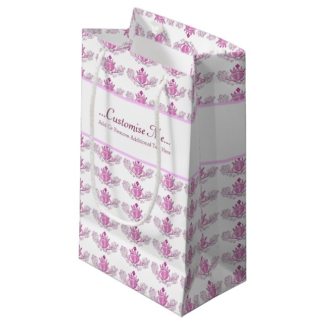 Bolsa De Regalo Pequeña El Claddagh (Rosa) (Angulo Anverso)