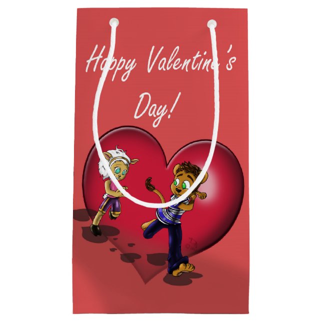 Bolsa De Regalo Pequeña El día de San Valentín animal (Anverso)