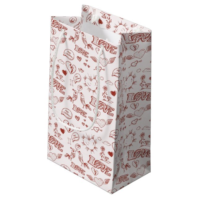 Bolsa De Regalo Pequeña El día de San Valentín feliz (Angulo reverso)