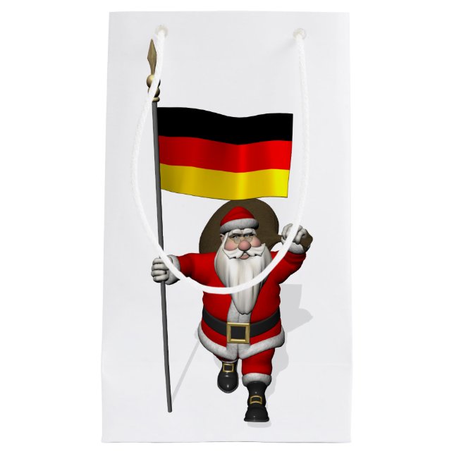 Bolsa De Regalo Pequeña El gracioso Papá Noel Con El Diseño De Alemania (Anverso)