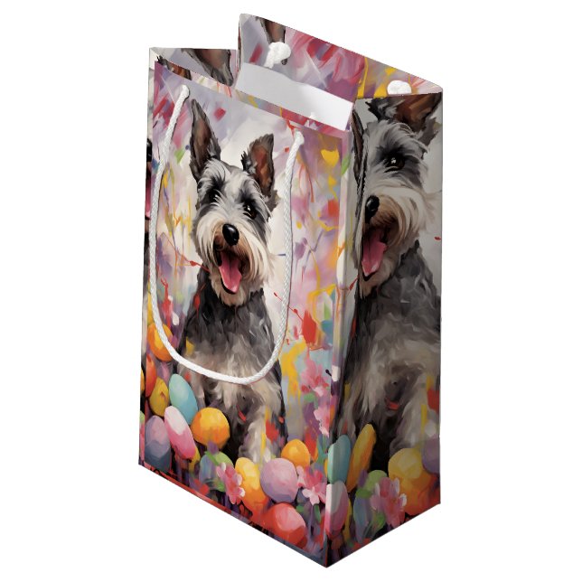 Bolsa De Regalo Pequeña El ministro Schnauzer feliz Pascua (Angulo reverso)