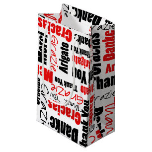 Bolsa De Regalo Pequeña El rojo y el negro le agradecen redactar la nube