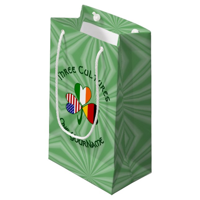 Bolsa De Regalo Pequeña El Shamrock americano alemán personalizado (Angulo Anverso)