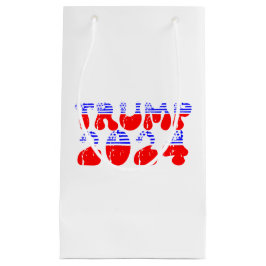 Bolsa De Regalo Pequeña Elecciones patrióticas retro groovy de Trump 2024