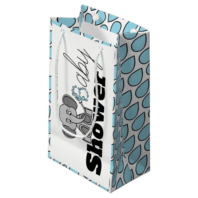 Bolsa De Regalo Pequeña Elefante bebé dulce, Baby Shower (Angulo Anverso)