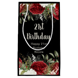 Bolsa De Regalo Pequeña Elegant Christmas Red Flowers Birthday Party