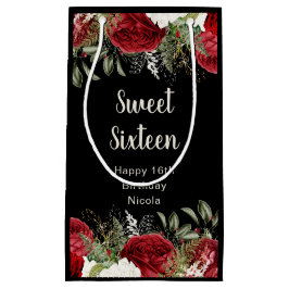 Bolsa De Regalo Pequeña Elegant Christmas Red Flowers Sweet Sixteen