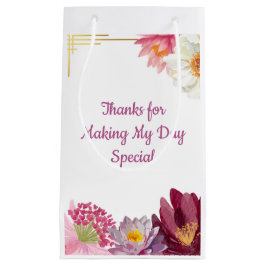 Bolsa De Regalo Pequeña Elegant Floral Watercolor Birthday Gift Bag