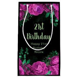 Bolsa De Regalo Pequeña Elegant Hot Pink Flowers Birthday Party